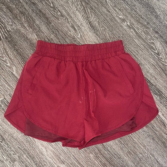Red Athletic Shorts - Picture 1 of 3